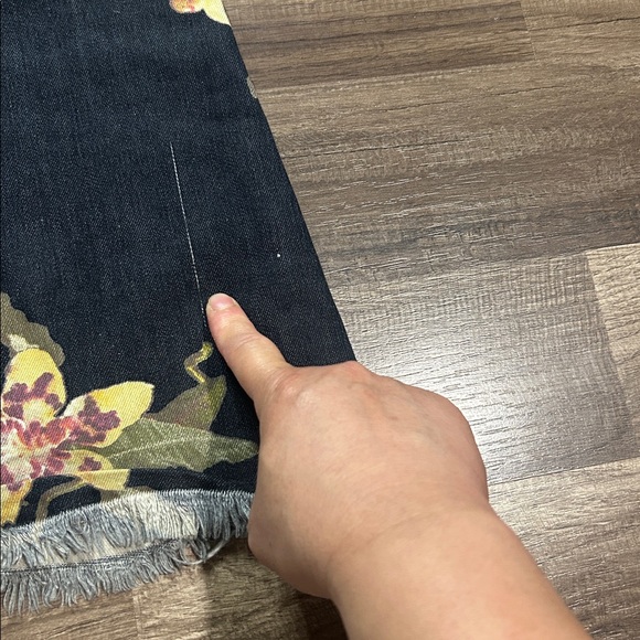 Free People Dark Floral Flare Jeans - Picture 5 of 6